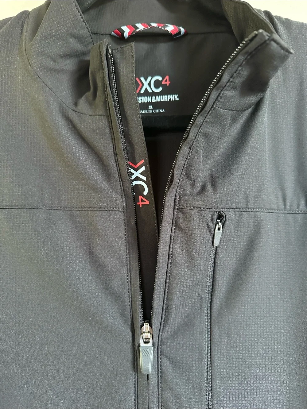 Johnston & Murphy XC4 Performance Vest Black Full-Zip Size XL